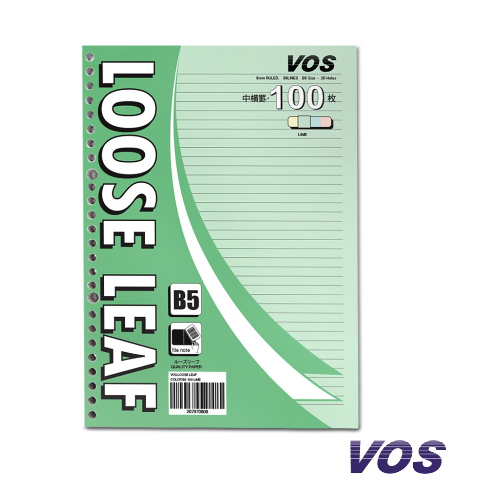 

Vos Loose Leaf Color B5 100 Lime