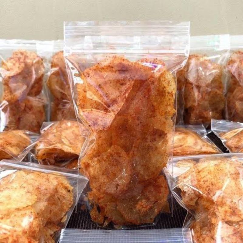 KERIPIK KACA DAUN JERUK  KEMASAN BESAR 100GR / KERIPIK BELING PEDAS CABAI DAUN JERUK SNACK HALAL KEMASAN HEMAT