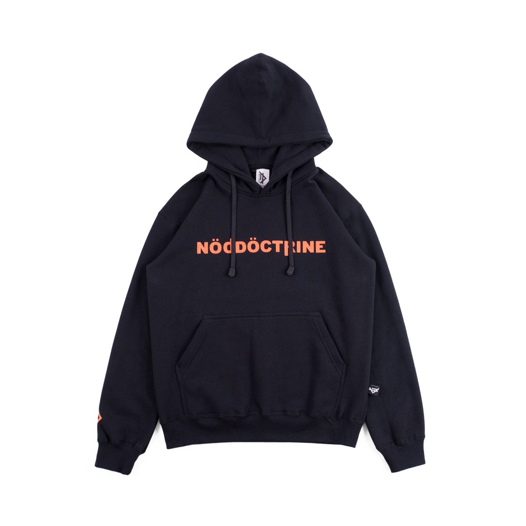 NodDoctrine Hoodie Logo Orange Hitam Sweater Jumper Nod Doctrine