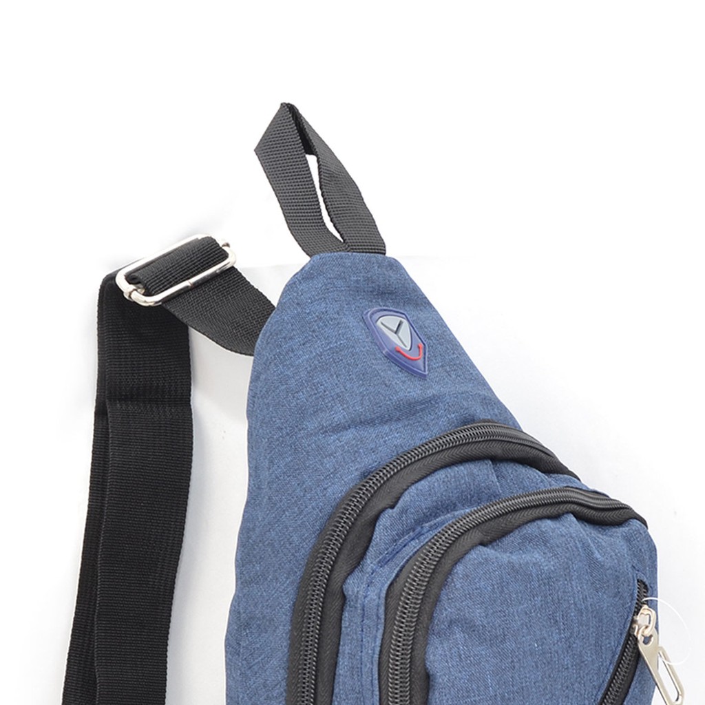 Tas Selempang Fashion Pria Sling Shoulder Bag Back Pack Travel USB 7302 / 7150-3