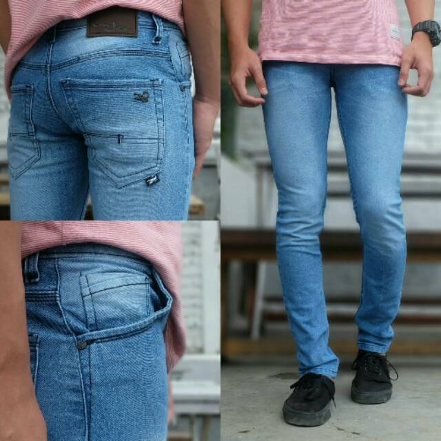 Celana Jeans Cowok Skinny Stretch CMJEE