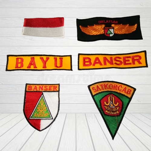 1 Set Atribut Jaket/PDL Banser Bordir Satkoryon/Satkorcab Bisa Request Nama