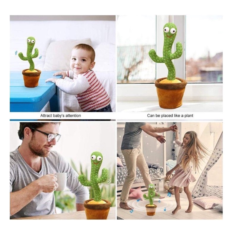 Cactus Toys Smart Mainan Boneka Pintar Pohon Kaktus Goyang Bisa Bicara