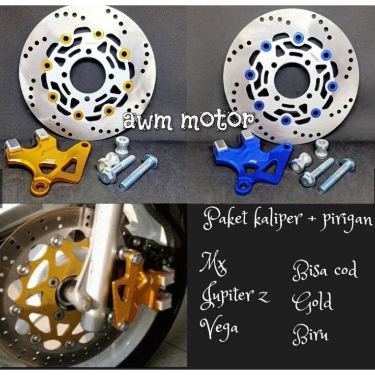 Disk Piringan Cakram depan buta 220mm + Kaliper Yamaha Jupiter z,fzr,Vega,MX,Vega ZR DLL