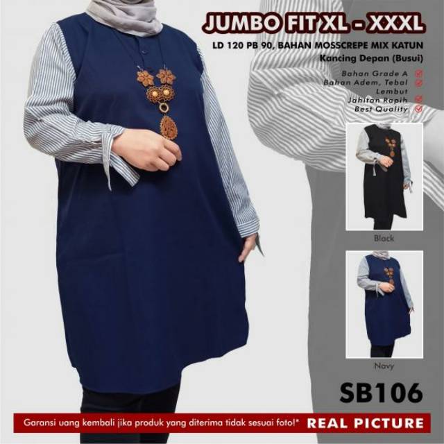 Tunik XXL /Tunik jumbo / tunik besar / baju muslim ukuran besar XXL