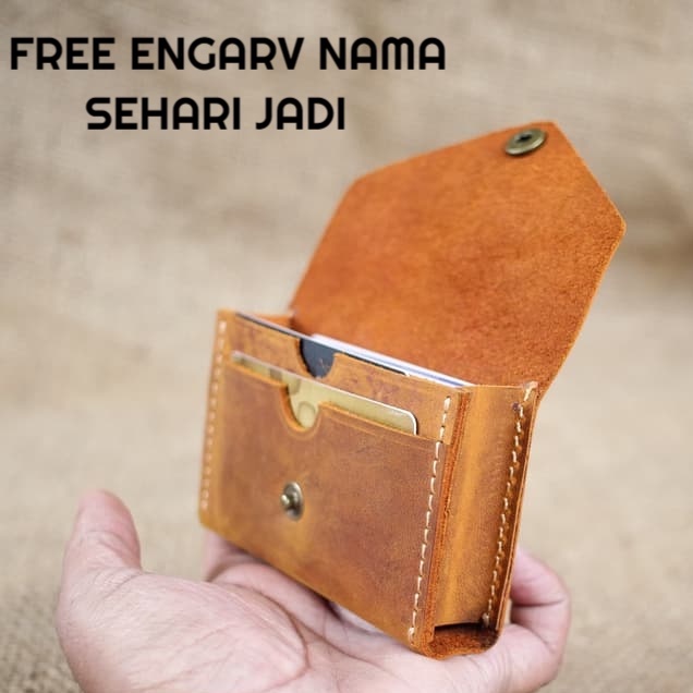 Dompet Kartu Pria Dompet Card Holder Bahan Kulit Muat 30 Kartu