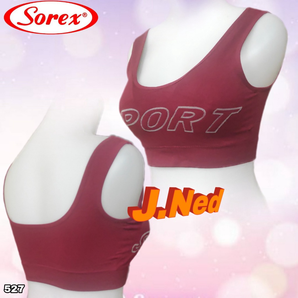 J527 BRA SPORT SOREX BUSA (bisa dilepas) TANPA KAWAT UKURAN SEDANG STRETCH  FREE SIZE