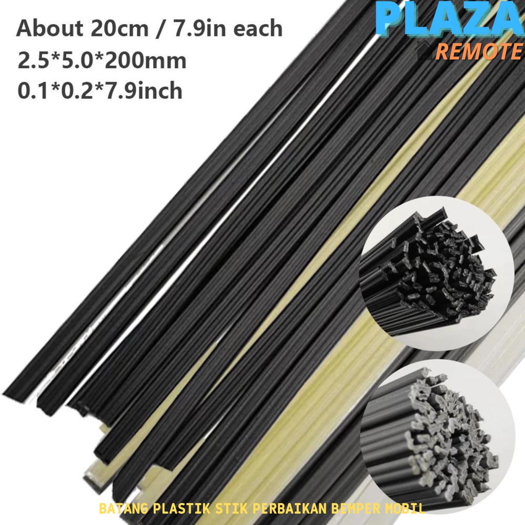 BATANGKAWAT LAS STIK PLASTIK PERBAIKAN BEMPER MOBIL WELDING ROD DOUBLE  PVC PP PE ABS 25 CM PER 10 PC