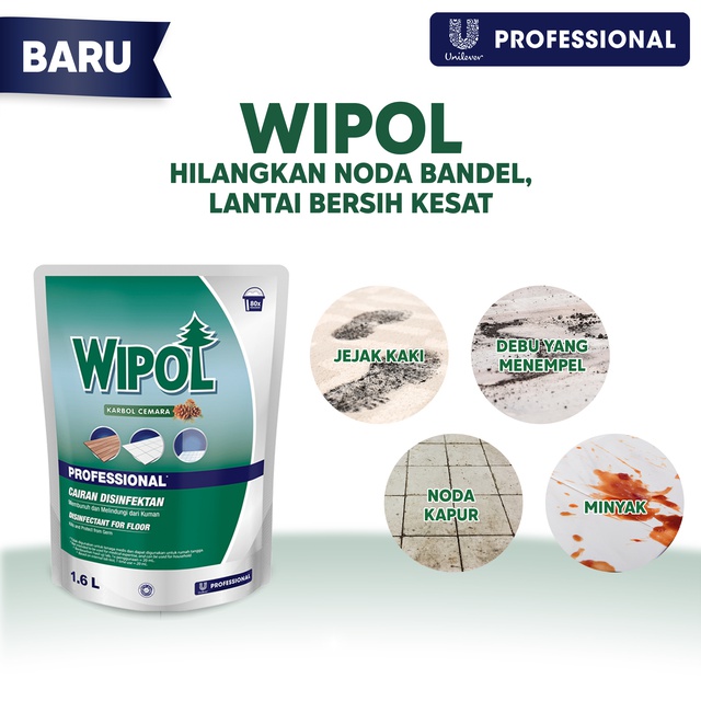 Wipol Professional Disinfektan Karbol Cemara 2 x 1.5 L