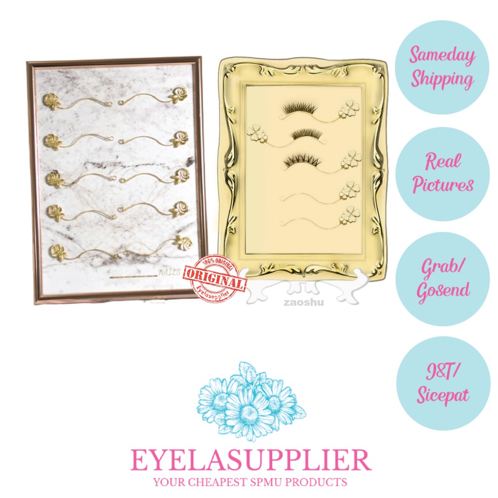 Pajangan Bulumata Metal Magnetic Eyelash Extension Display Frame Set