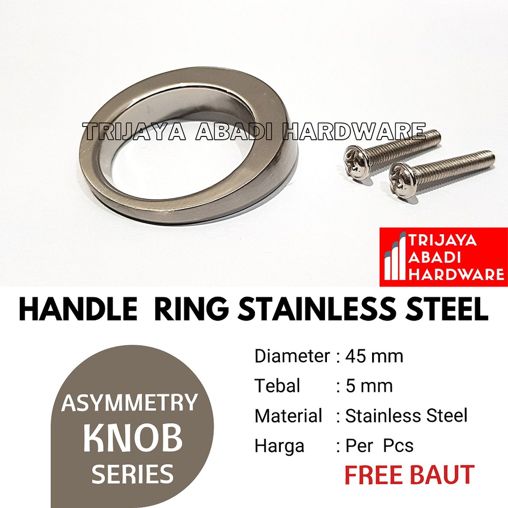 Handle Knob Ring Stainless Steel - Tarikan Lemari Laci Kabinet Premium