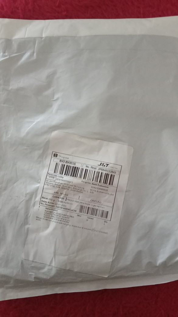 Rakabela Kemeja Batik Pria Lengan Panjang Slimfit Katun Printing Hem Baju Seragam Kerja Modern