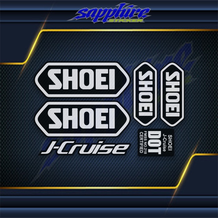 Sticker Helm Shoei Set Stiker Helm Shoei J-Cruise