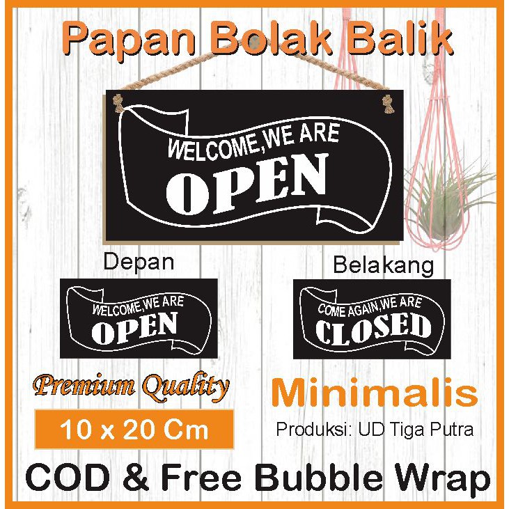 Jual Open Close Papan Bolak Balik Shopee Indonesia