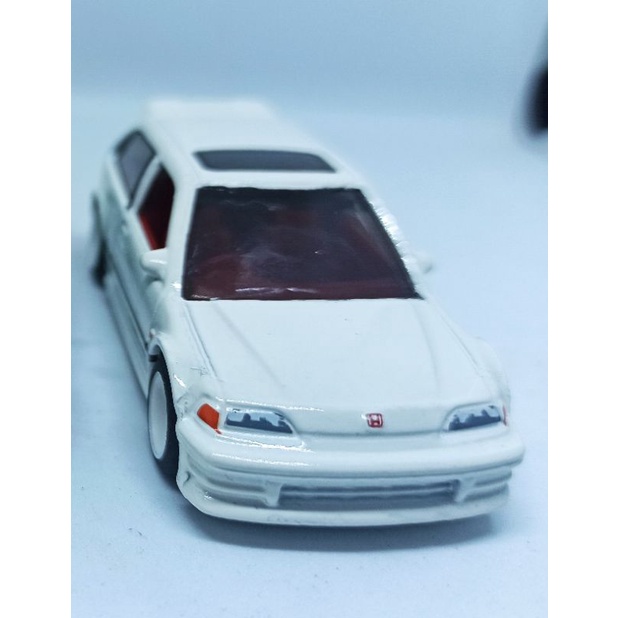 hot wheels honda civic ef putih loose