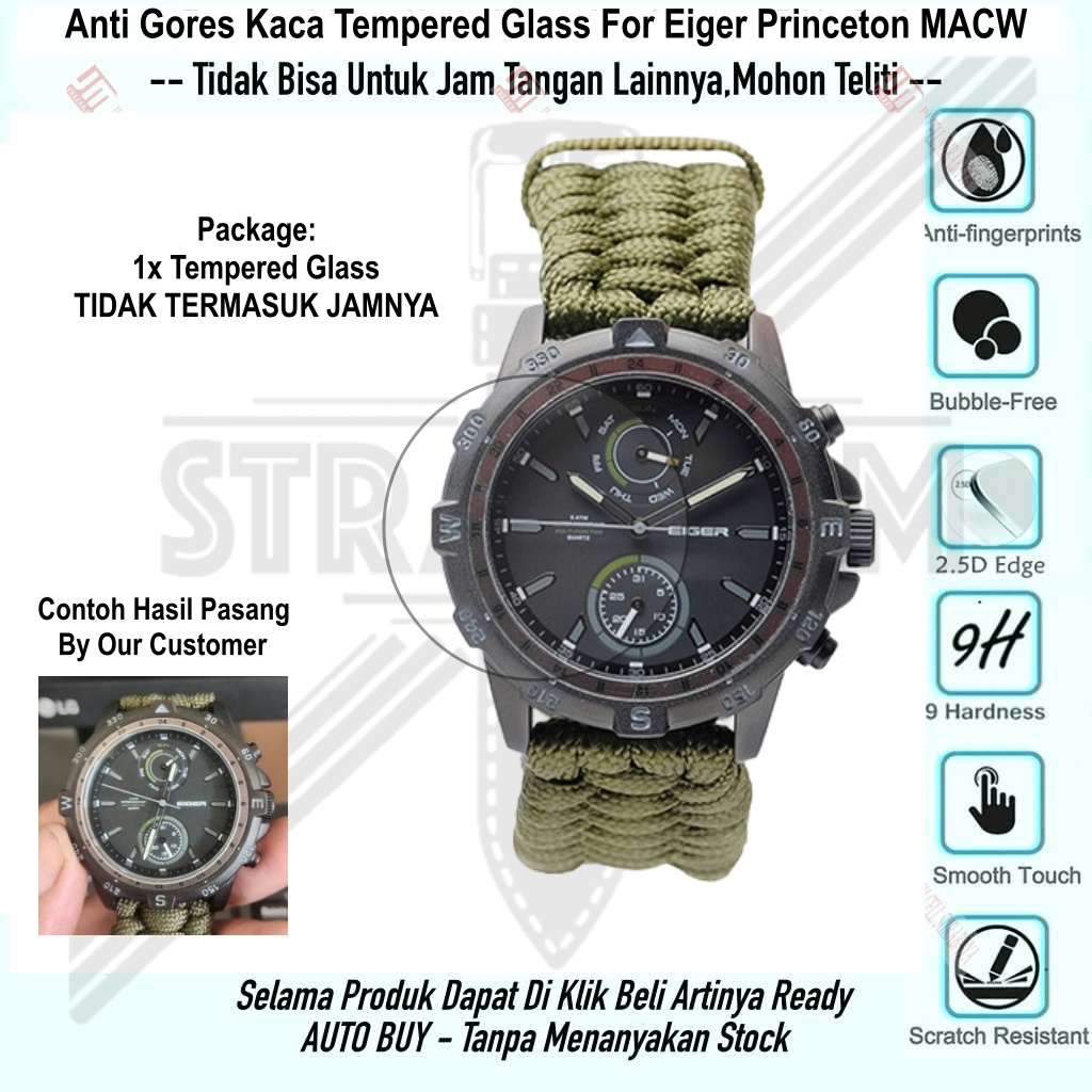 Anti Gores EIGER Princeton Macw - Protector Kaca Tempered Glass Bukan Mika