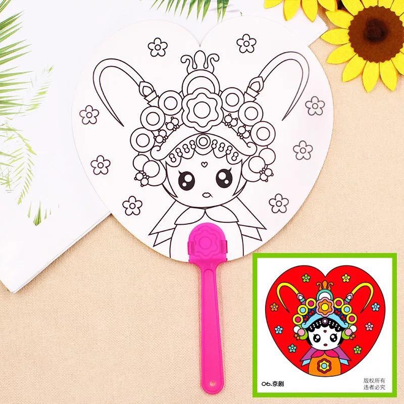 DIY MEWARNAI KIPAS MAINAN EDUKASI CRAFT KERAJINAN TANGAN EDUTOYS SOUVENIR GOODIE BAG HADIAH ULTAH-China girl