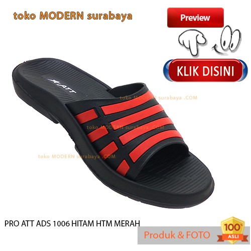 PRO ATT ADS 1006 HITAM HTM MERAH sandal pria selop karet murah