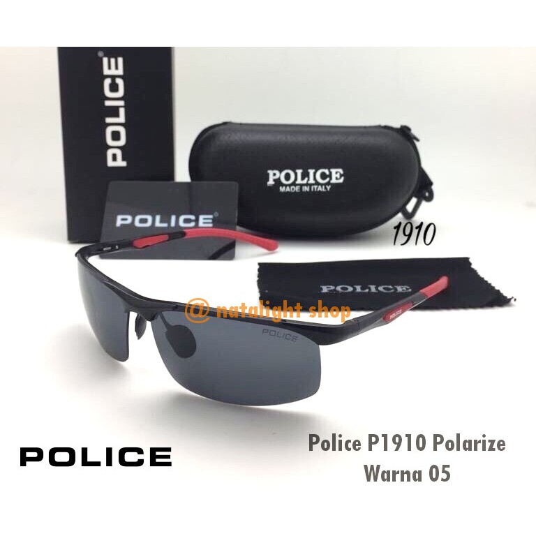 Sunglasses Kacamata Hitam Pria Police 1910 Premium Lensa Polarize Sporty Import Mewah