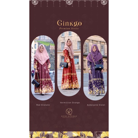 Ready Ginkgo Premium Series (Dress Only) by Kiciks Muslimah