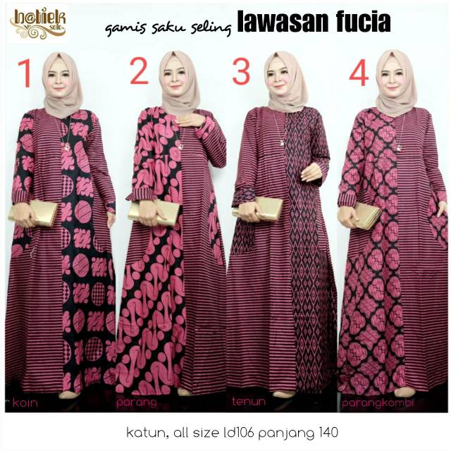 Gamis saku lawasan seling