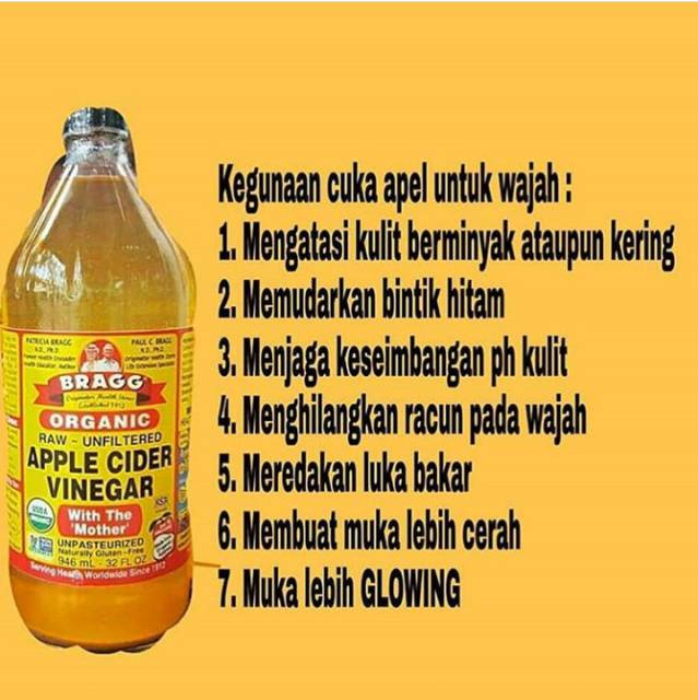 Toner Cuka Apel Bragg Perbandingan 1 2 Ukuran 80 Ml Indonesia