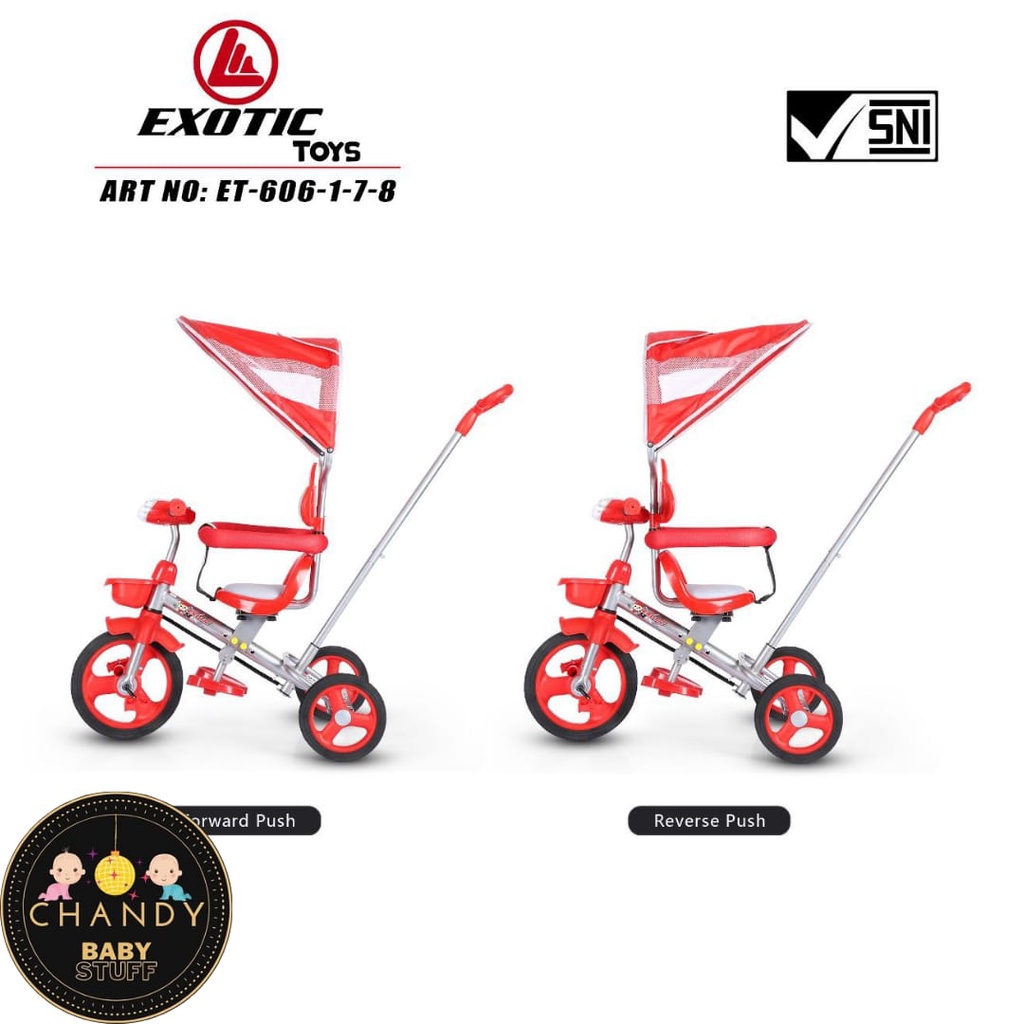 SEPEDA ANAK RODA TIGA TRICYCLE EXOTIC ET 606-1-7-8