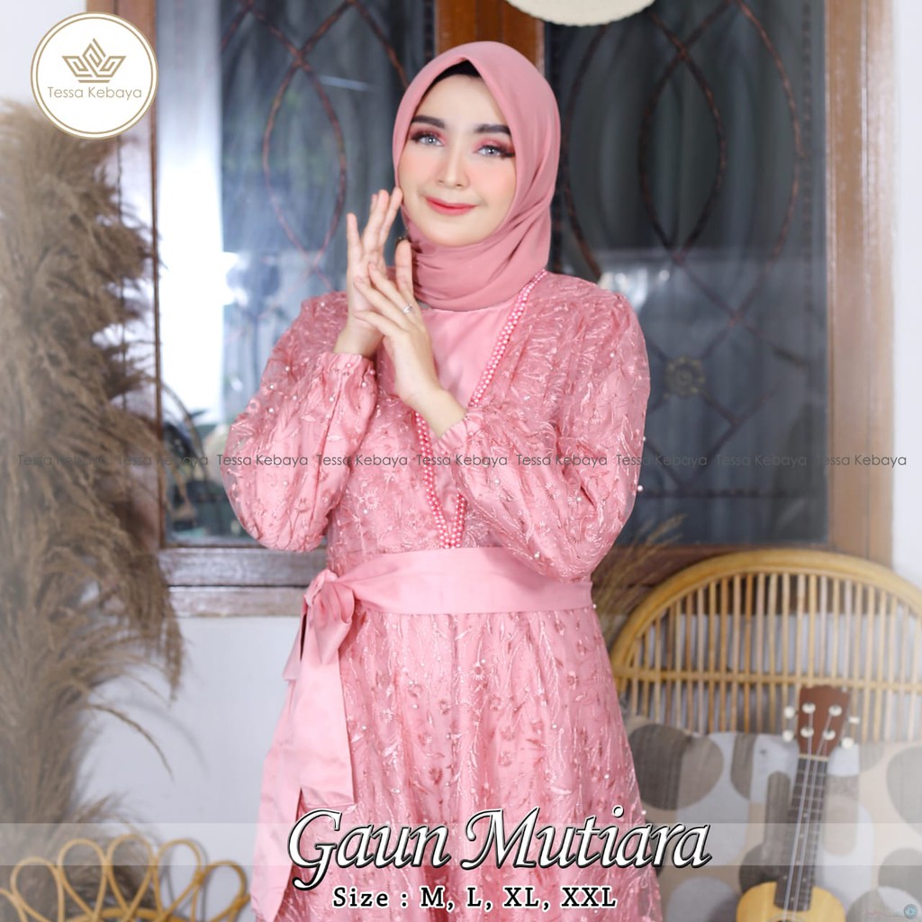 GAUN MUTIARA / GAMIS TULLE PREMIUM / GAMIS PESTA