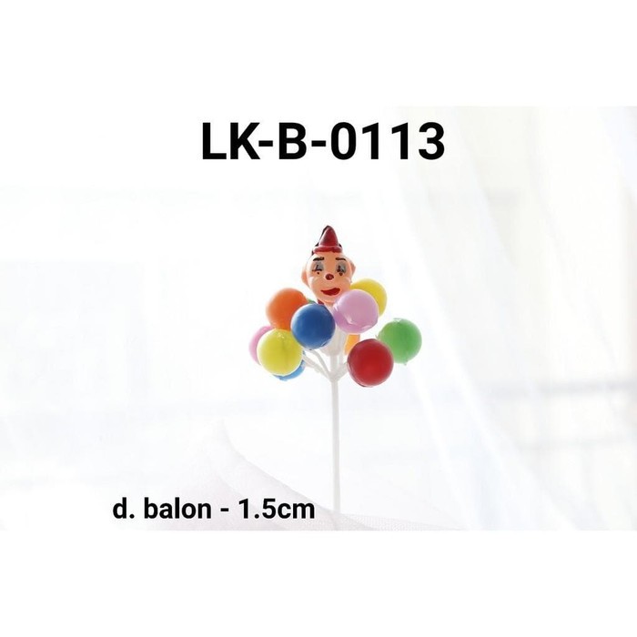 B0113 Topper kue tart lokal topper cake balon badut ecer / topper balon mini