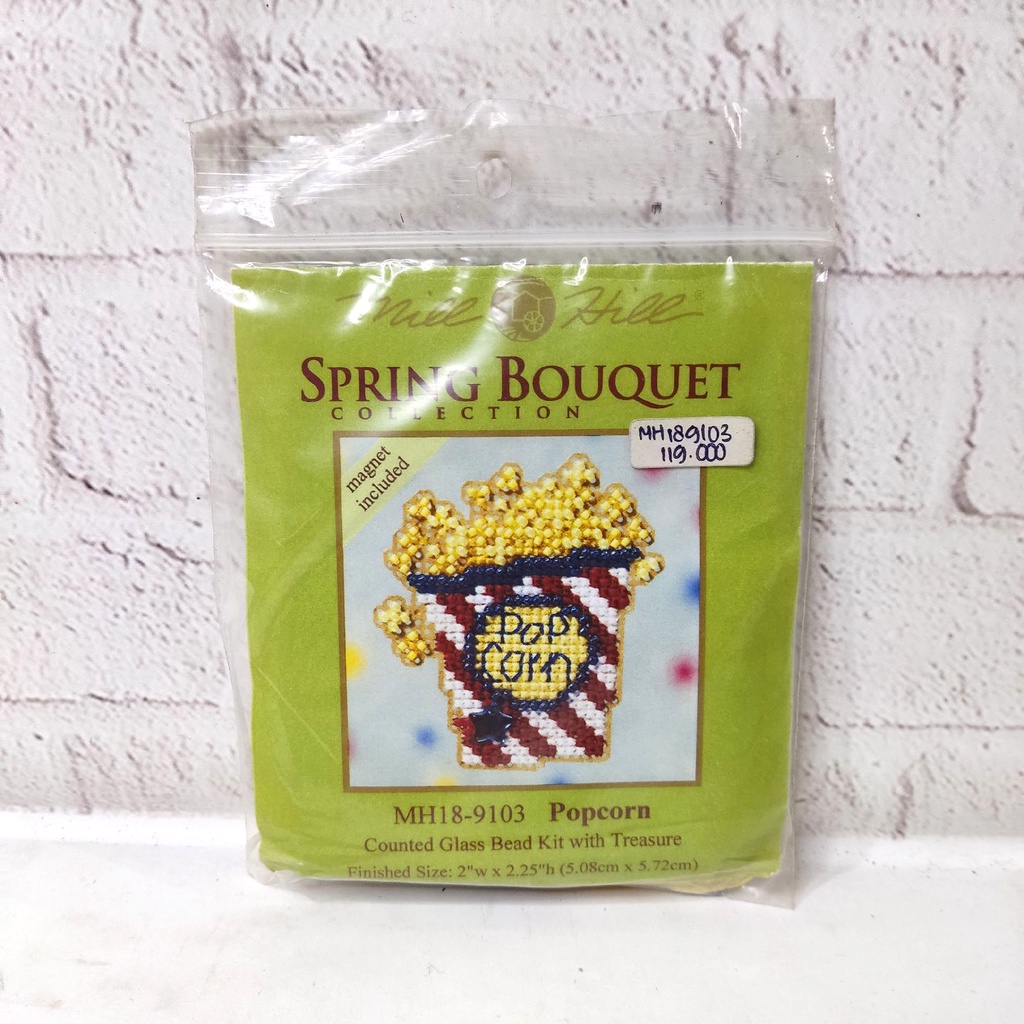 Paket Sulam Kristik Mill Hill Spring Bouquet Popcorn MH189103