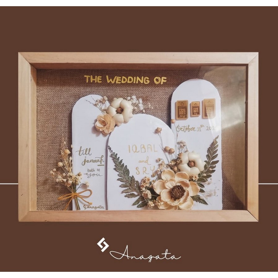 3D Frame A4 / Bingkai Mahar Pernikahan / Frame Mahar 3D Pop Up / Seserahan / Kado Pernikahan