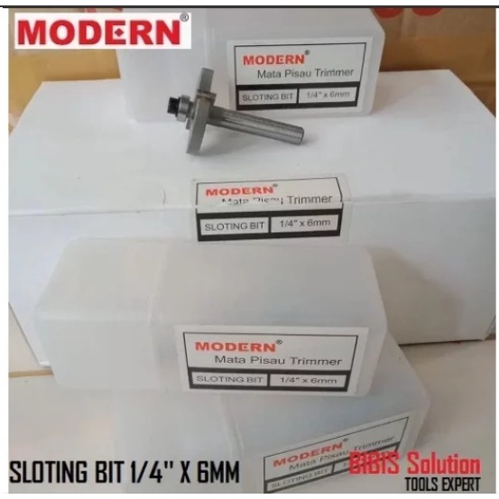 Mata Profil Sloting Bit Mata Trimmer Router Lubang Panel Kayu Kaca Pintu Jendela 6 mm