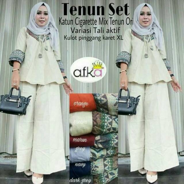 Setelan wanita tenun