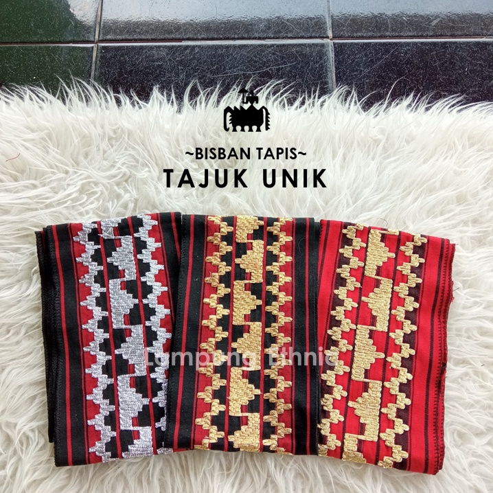 LAMPUNG ETHNICA OFFICIAL - TAPIS LAMPUNG ASLI  - Bisban - Selempang Tapis Lampung Motif Abung - TAJU
