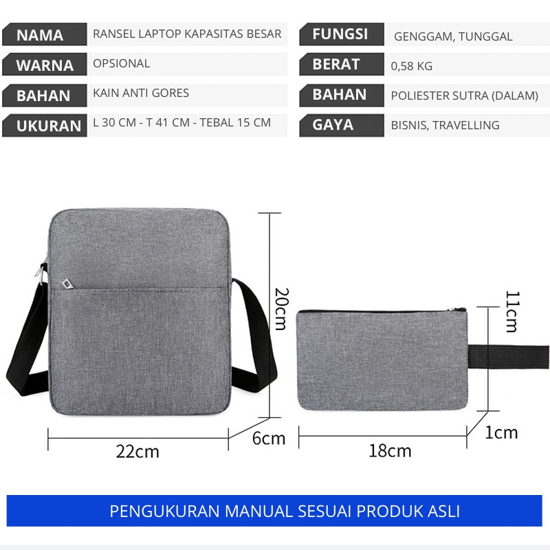 Mainland Tas Pria Ransel Backpack Trendy Gaya Kasual Tas Punggung TR808