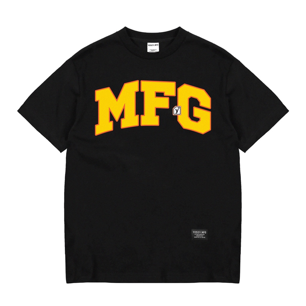 YESZY.MFG Tshirt Black Basement F. Yellow