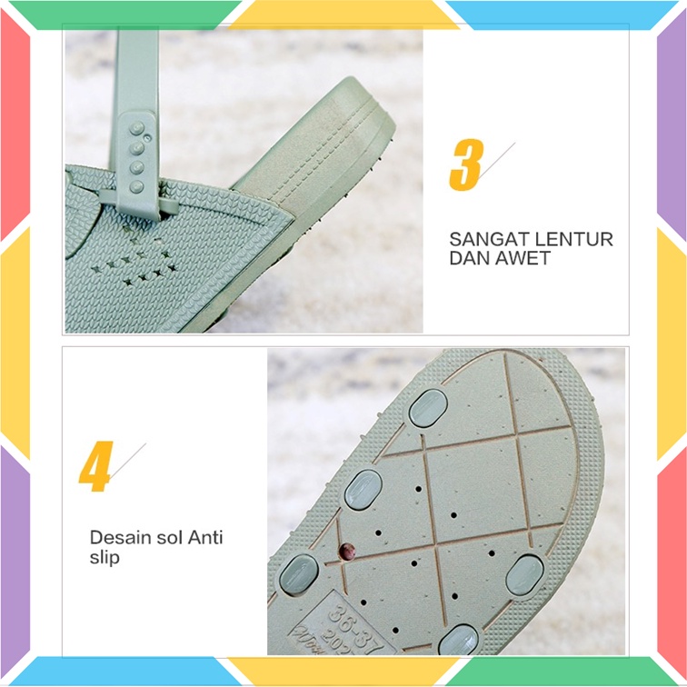 2027-5 Sepatu Sandal Wanita Wonderly Sendal Cewek Strap 2in1 Ban 2 Karet Jelly Tali Rajut Korea