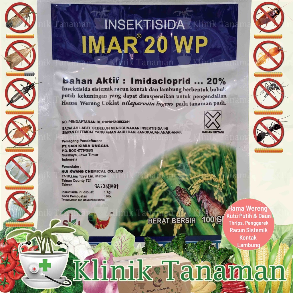 Jual Obat Hama Imar 20 WP 100gr Pembasmi Hama Kutu Putih, Kutu Daun ...
