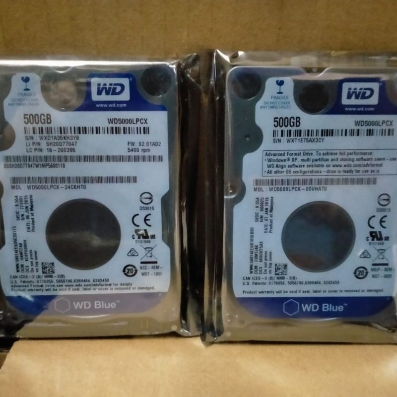 Hardisk internal Laptop 500gb wd blue murah meriah