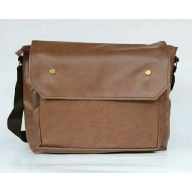  Tas  Kulit Import leather Bag sling selempang  pria male 