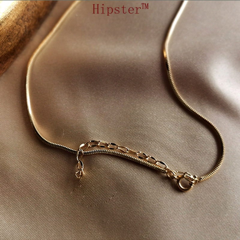 Simple Casual Fashion French Style Fine Gold Necklace