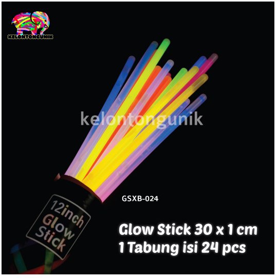 Glow Stick Besar 30cmx1cm / 12 inch (1 TABUNG=24 PCS)