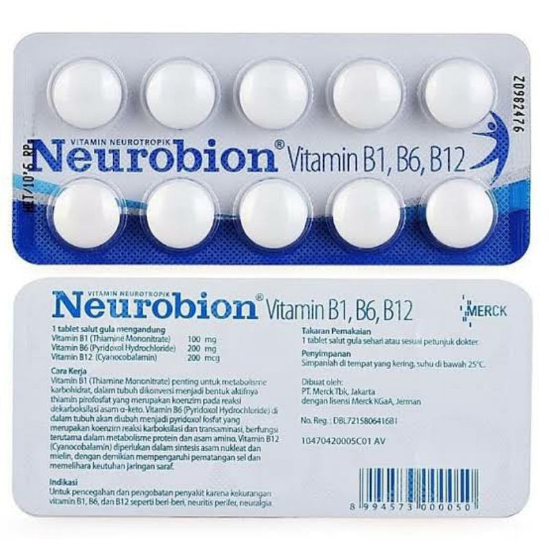 [ECER] Neurobion Putih (Vitamin Neurotropik) Isi 10 Tablet