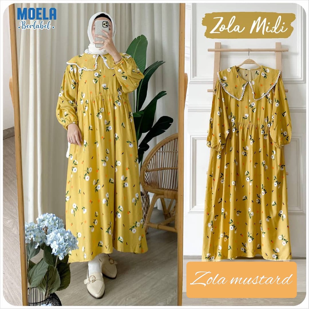 Midi dress/ midi dress rayon/ midi dress jumbo/ Dress Korean style / midi dress muslim / Dress muslimah / midi dress ld 120cm / dress jumbo/ midi dres/ dress rayon