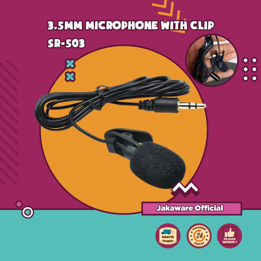 CLIP ON MICROPHONE MIC 3.5MM VLOG YOUTUBER MIKROFON MIKROPON MIC KLIP VLOK EKSTERNAL REKAMAN SMULE S