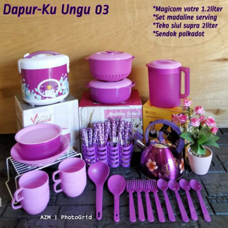 Dapur-ku Ungu 03/Dapur Murah/Madeline set