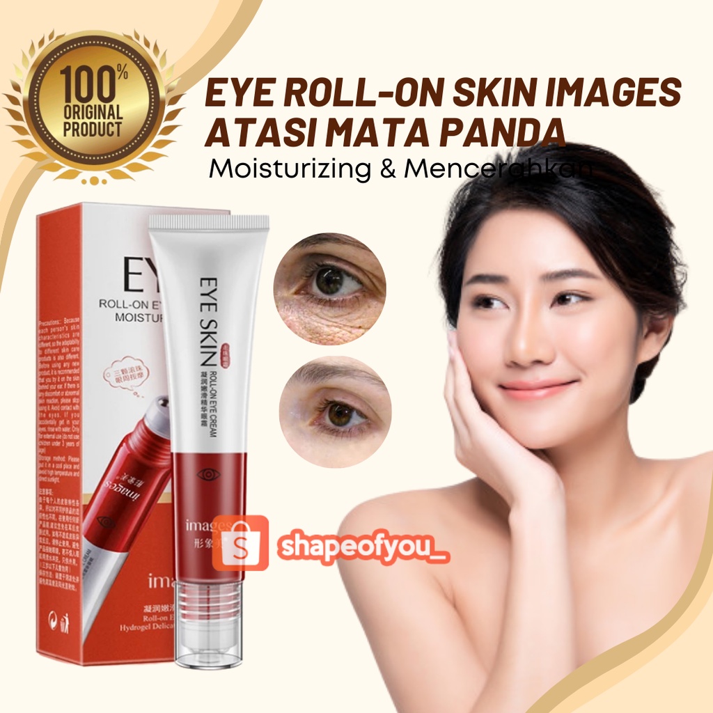 Roll-On Hydrogel Tekstur Halus Eye Cream Whitening Pelembab Anti-Penuaan Kerut Menghapus Gelap Lingkaran Mata