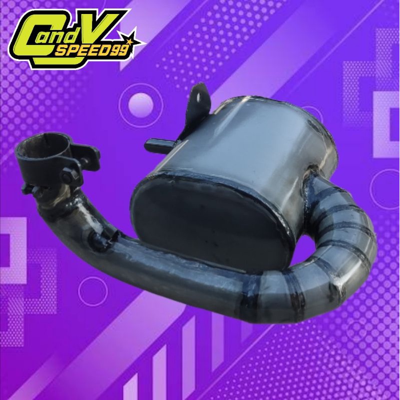 Knalpot Vespa Racing Big Box bahan Palt galvanis ngelos pnp vespa px super sprint dll
