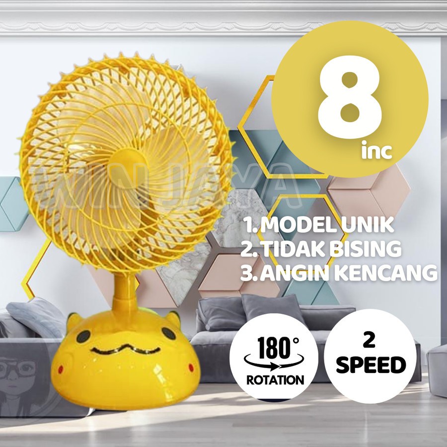 KIPAS ANGIN CARTOON ARASHI PK03 2 IN 1 DESK FAN 8&quot; KIPAS PIKACHU