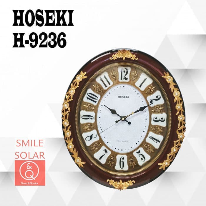 Jam Dinding/Wall Clock Unik Oval Bergaransi  H-9236